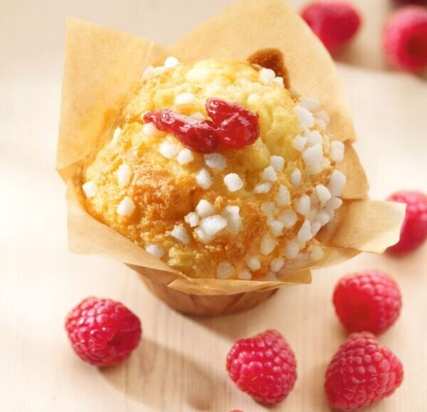 MUFFIN  AU CITRON ET FOURRÉ À LA FRAMBOISE  112 G / 36 PCS